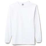 6.2オンスヘビーウェイトロングスリーブTシャツ(ホワイト)